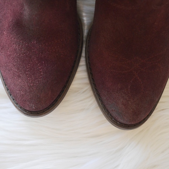 NWOT Burgandy soft leather Booties - Picture 3 of 5